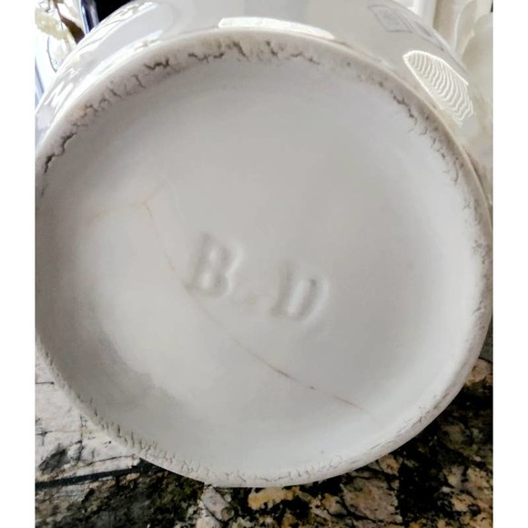 Large White & Gold B&D China Pitcher - Picture 2 of 11